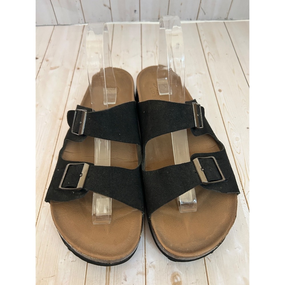 Skechers Arch Fit Granola Women Slide Sandals Size 10 Walking Comfort Black